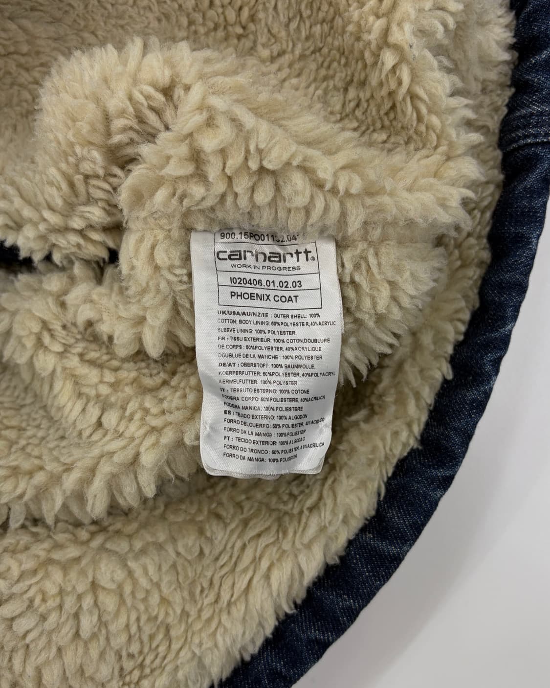 [M]칼하트 WIP 피닉스 데님 쉐르파 워크 자켓 상품이미지8