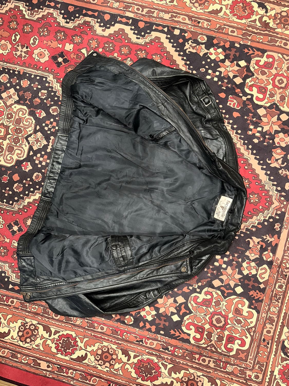 ( L-XL ) 봄버자켓 푸퍼자켓 항공점퍼 소가죽자켓 빈티지가죽자켓 상품이미지7