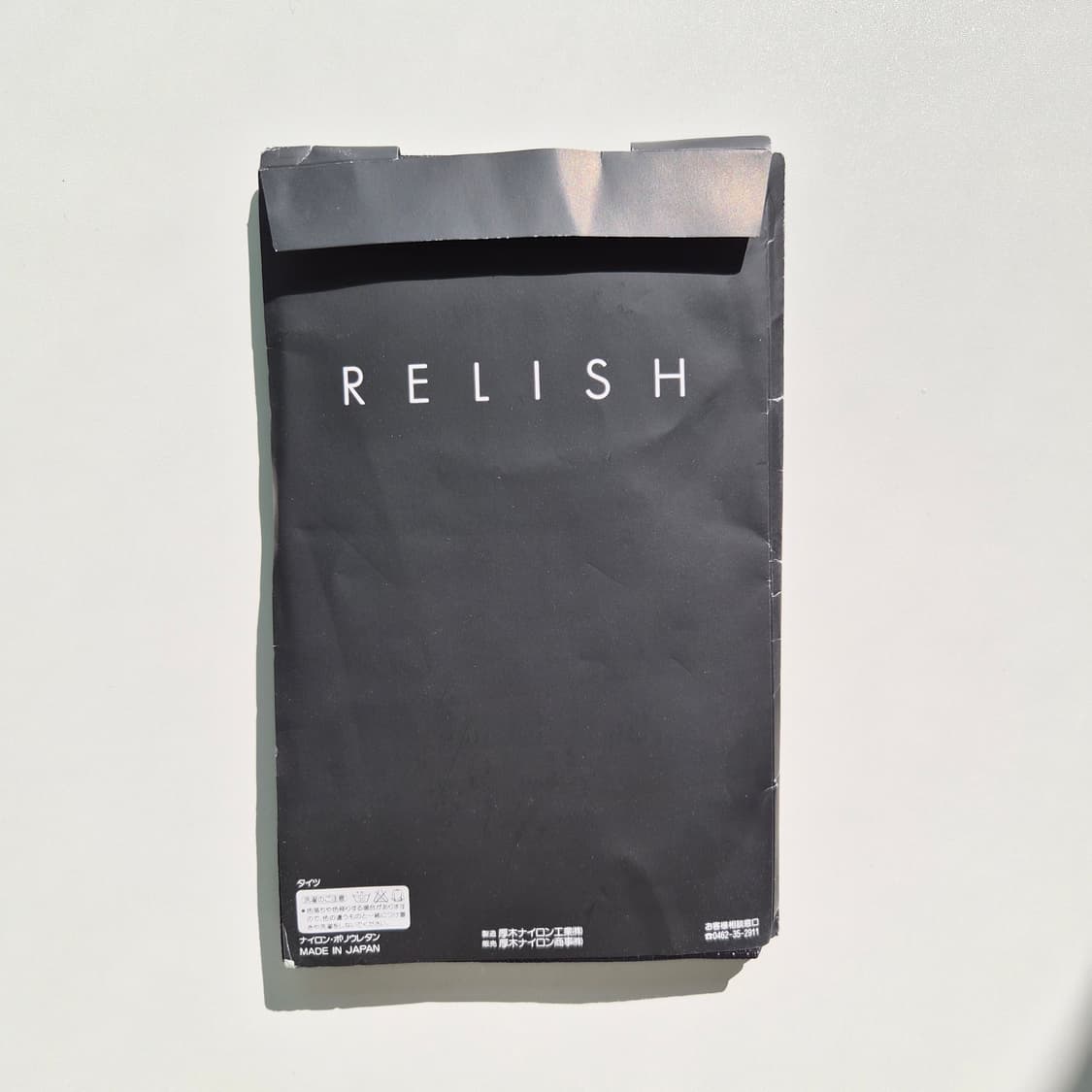 ATSUGI RELISH 블랙 크로스 체크 패턴 팬티스타킹  상품이미지4