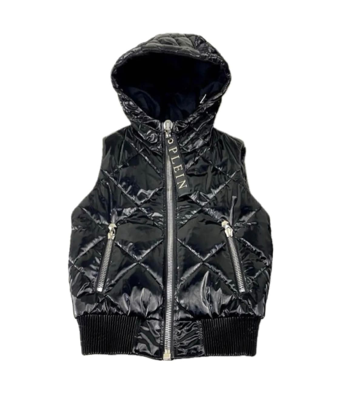 필립 플레인 퀄팅 퍼 다운 베스트 블랙 상품이미지1