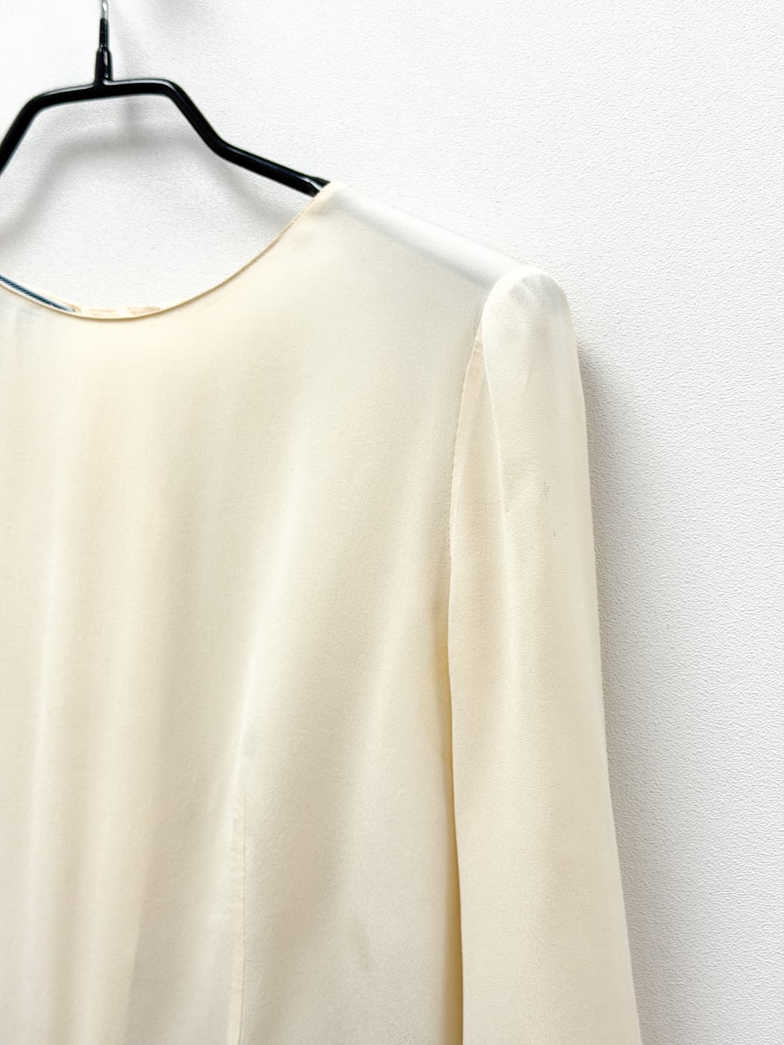 프라다 리본 디테일 실크 페플럼 블라우스 상품이미지5