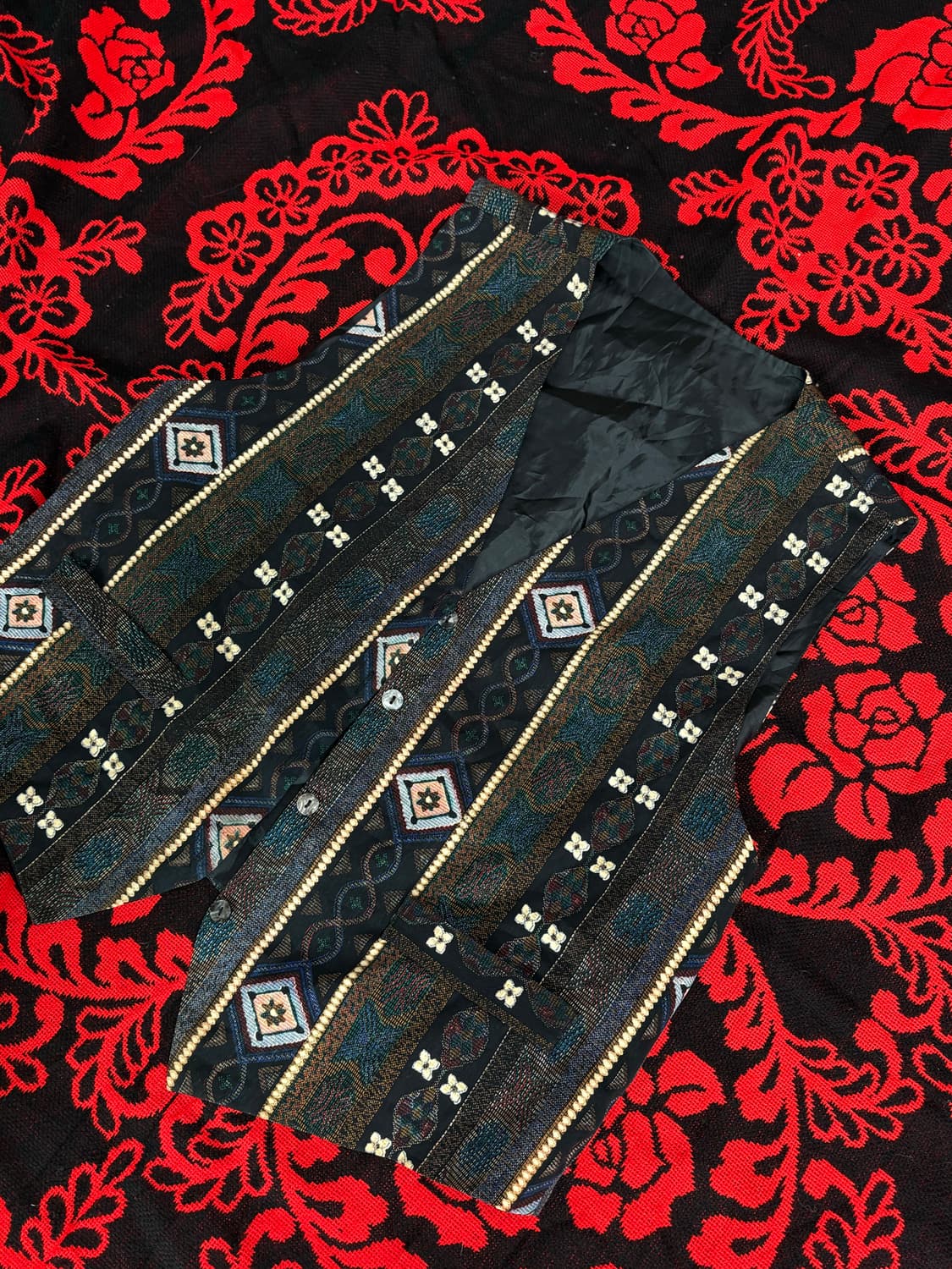 Vintage Ethnic pattern Vest 상품이미지2