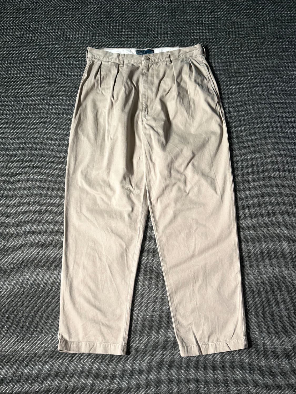 (33) 90s 폴로 랄프로렌 앤드류 더블 플리츠 치노 팬츠 상품이미지1