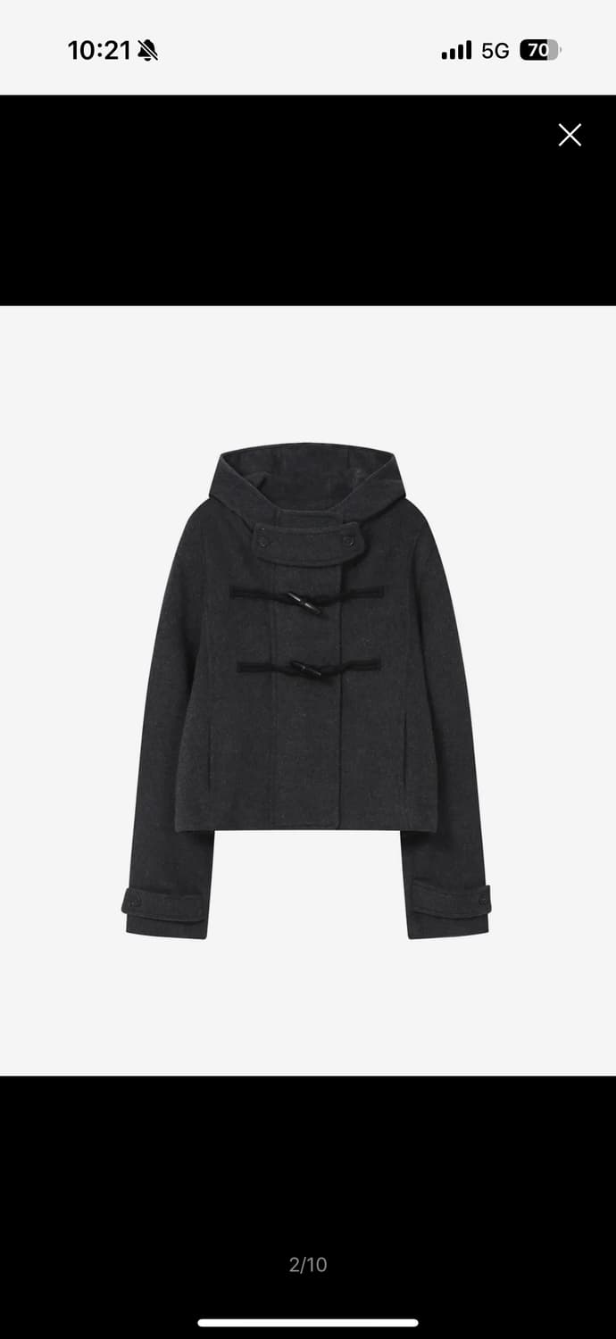 미세키서울 더플 후디 코트 차콜 상품이미지1