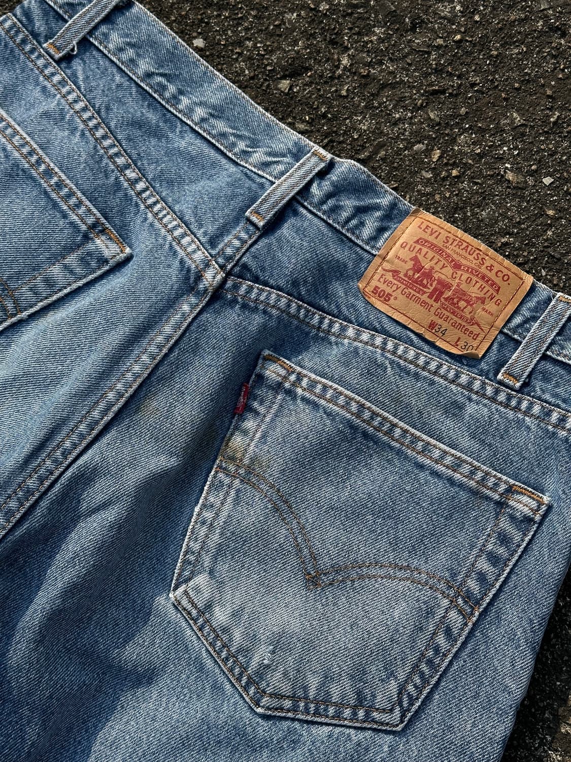 90s 미제 Levi's 505 리바이스 테이퍼드 핏 팬츠 상품이미지7