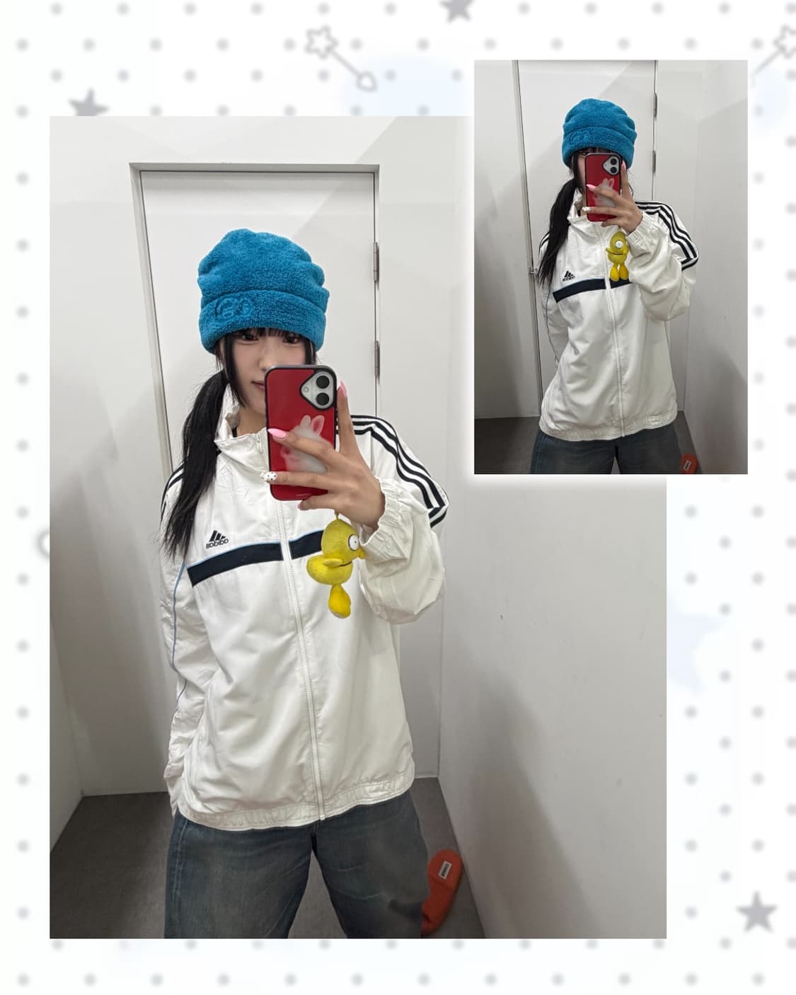 아디다스 화이트 바람막이 상품이미지4