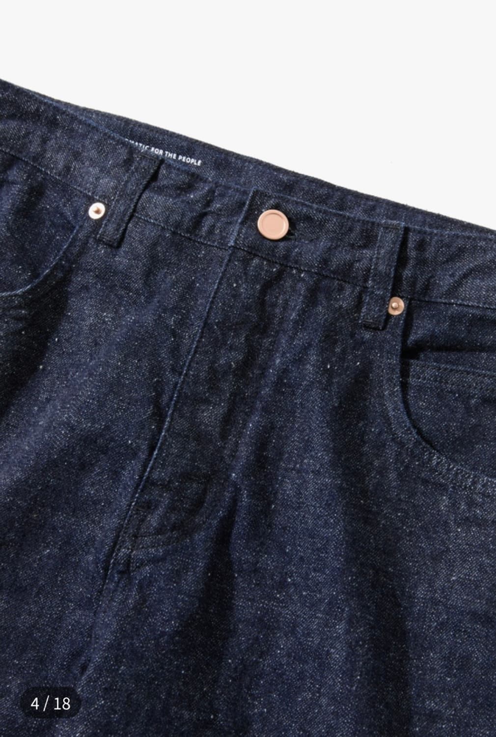 2) 오토메틱포더피플 인디고 데님 팬츠 상품이미지2