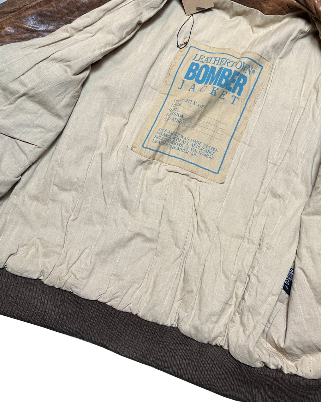 90s 헤비 리얼 레더 A2 플라이트 자켓 상품이미지8
