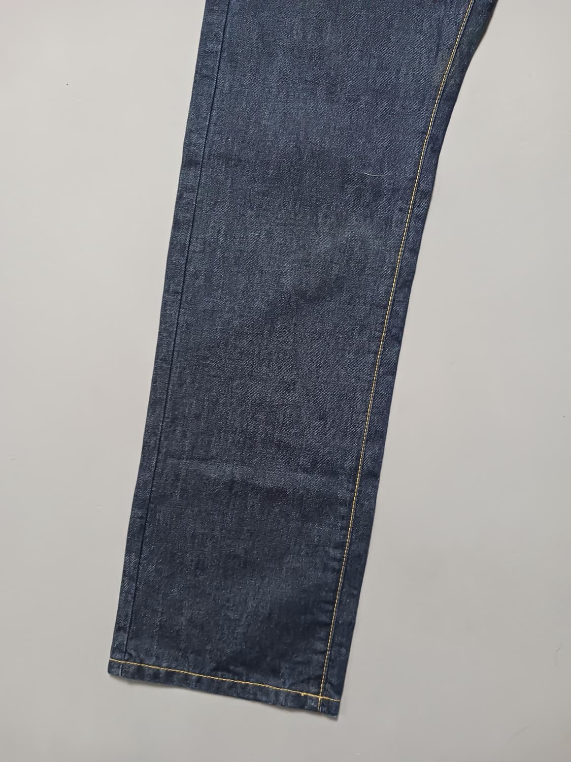[36] 빈티지 D2 진청생지 삼선 레귤러진 청바지 상품이미지3