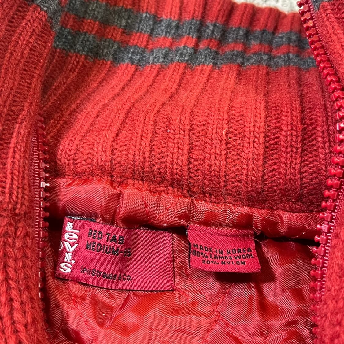 리바이스 니트 블루종 자켓 상품이미지4