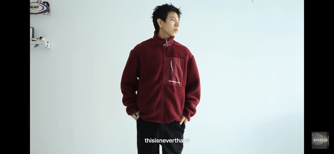 디스이즈네버댓 후리스 버건디 상품이미지1