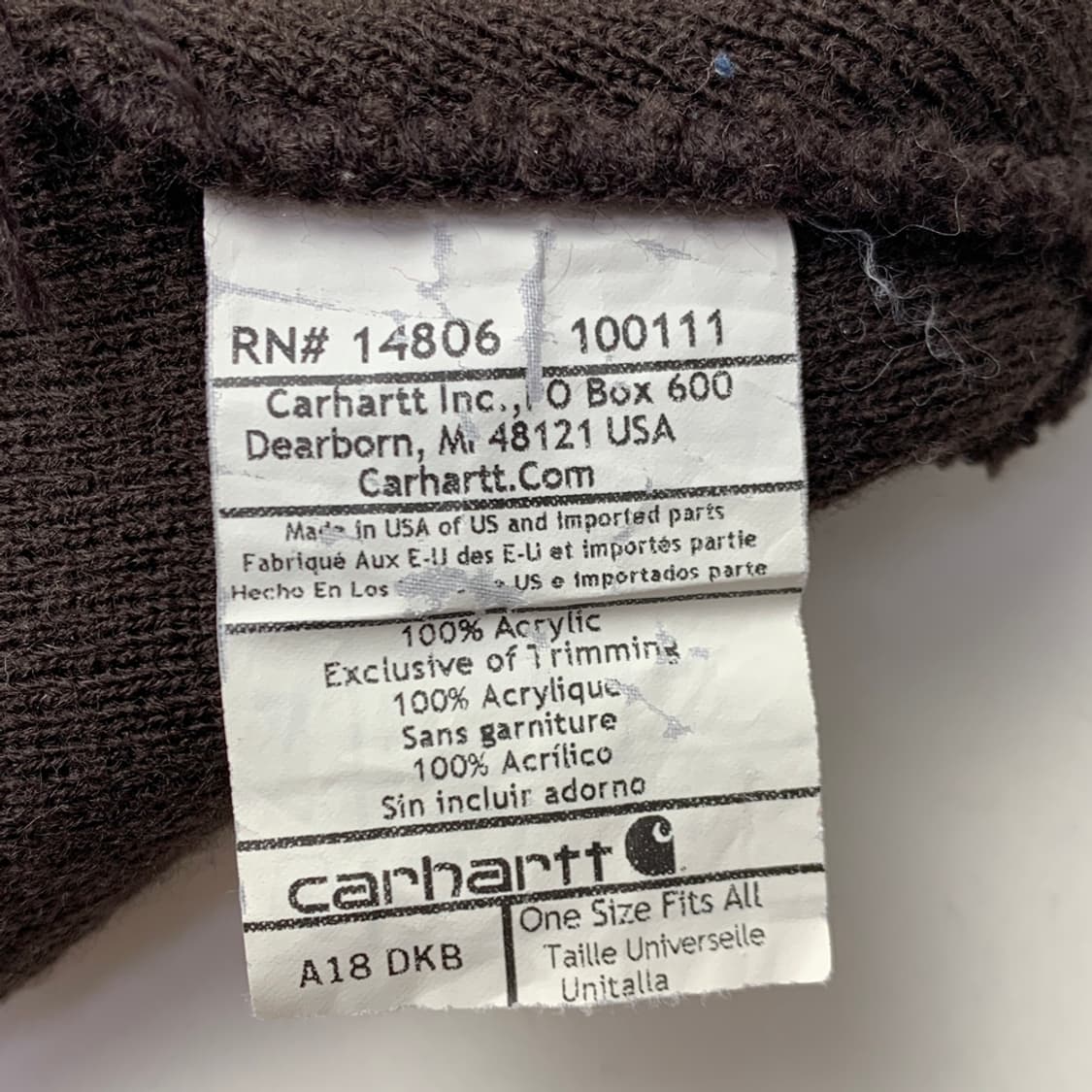 [OS/정품] 칼하트 다크 브라운 남여공용 비니
 상품이미지4