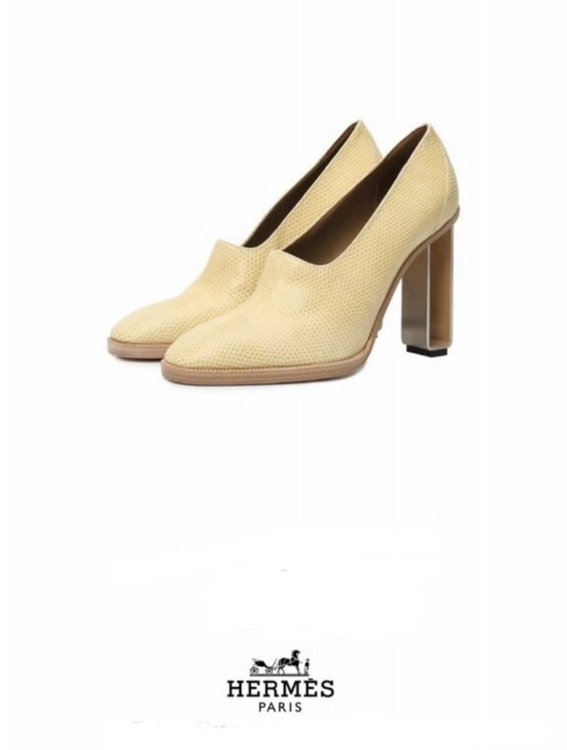 에르메스 슈즈(리자드 스킨-도마뱀 가죽)38 사이즈-해외발송 상품이미지1