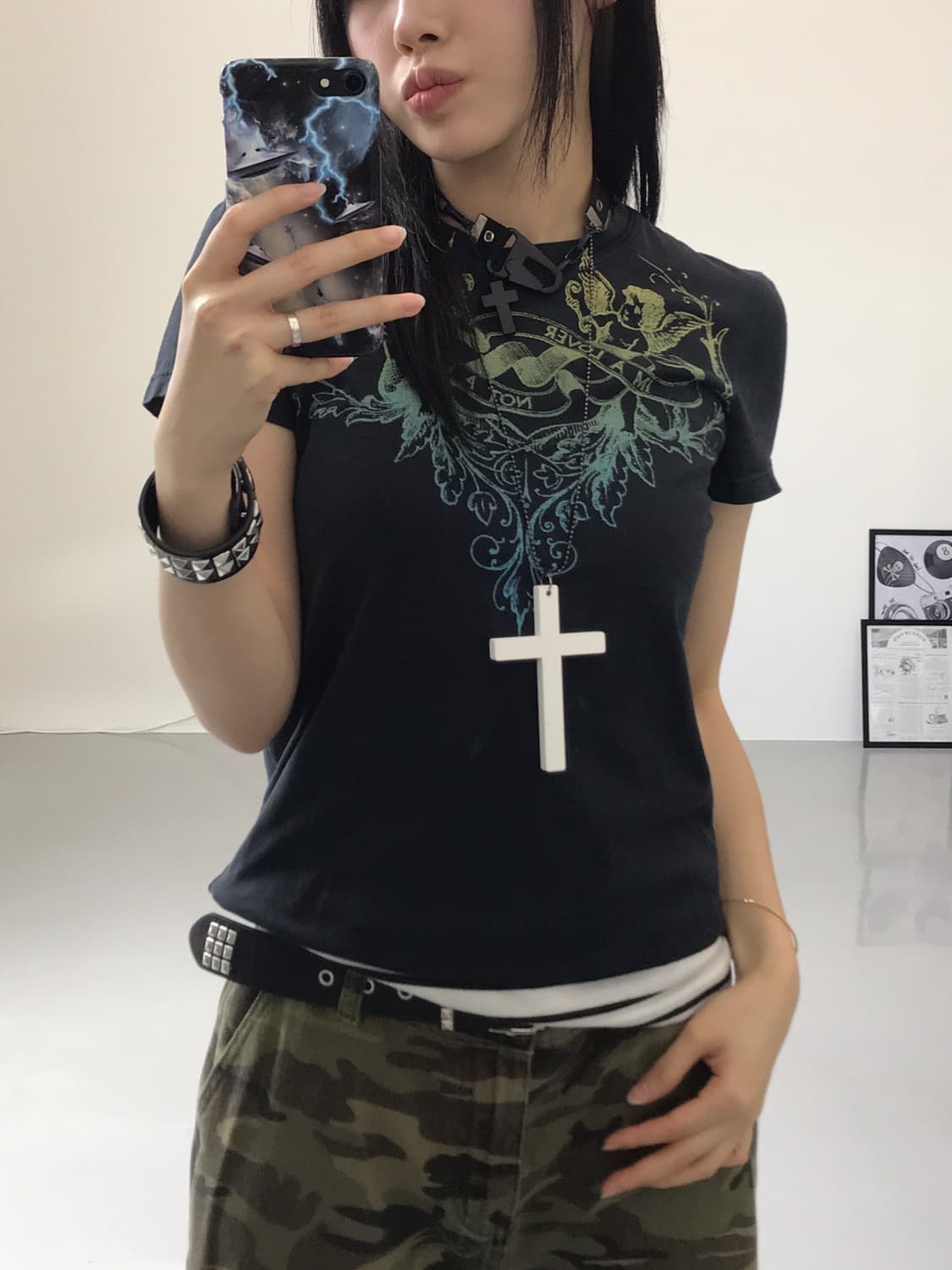 Doe Y2k Graphic Short Sleeve T-Shirts 상품이미지2