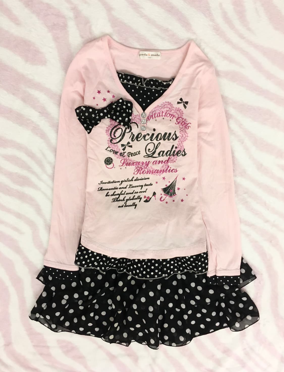 헤이세이 빅리본 핑크 도트 탑 대대장 히메갸루 상품이미지2