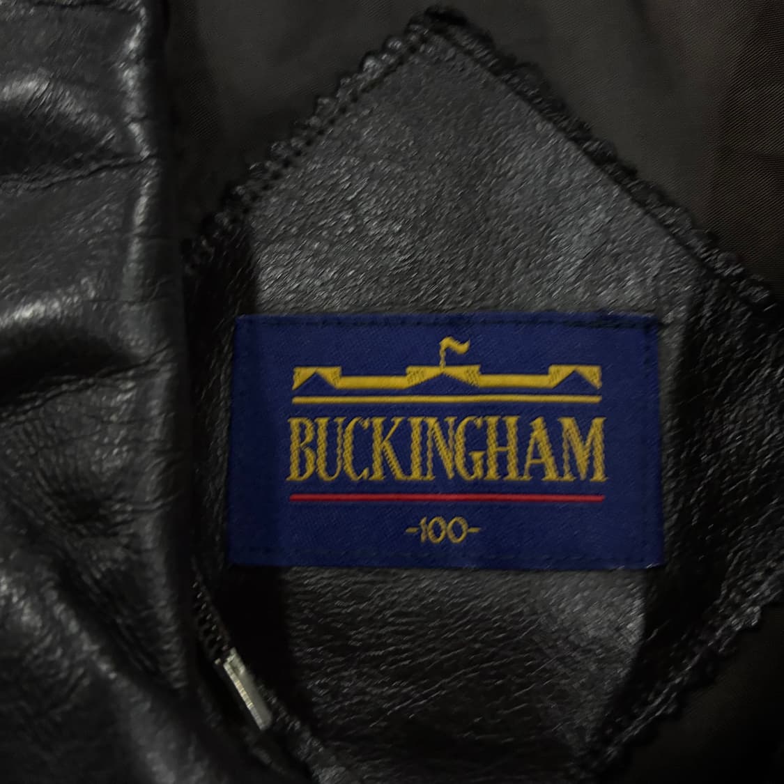 버킹엄 블랙 소가죽 봄버 자켓 L 상품이미지2