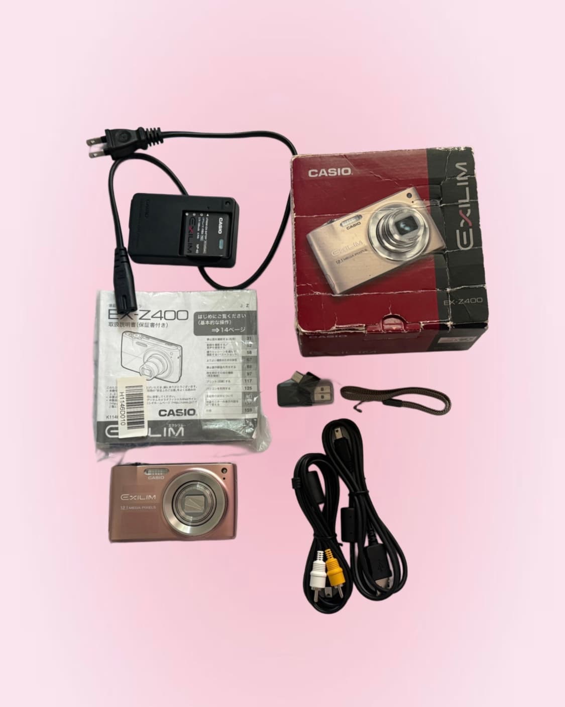 ✨ 미품 풀박 한국어 지원✨ 핑크 카시오 엑슬림 z400 상품이미지1