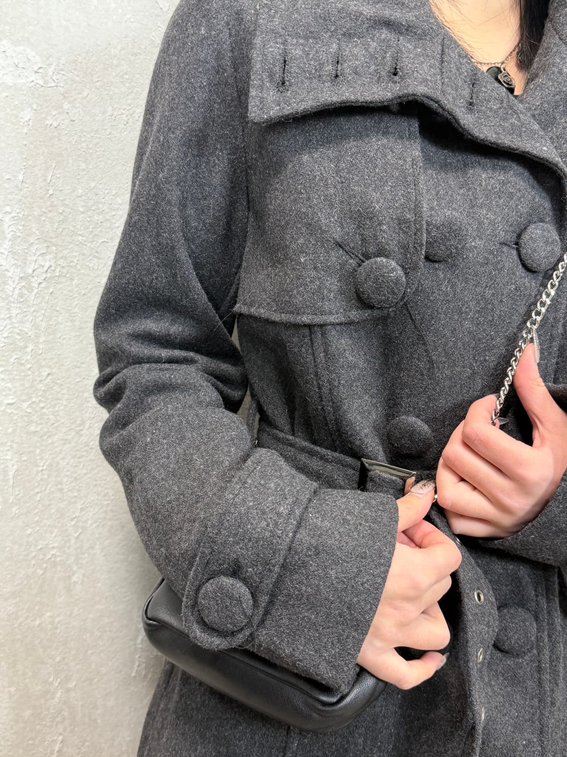 High Neck Wool Coat 상품이미지2