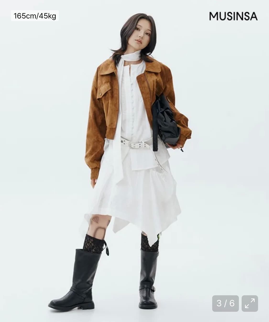 라라폭스 언밸런스 플레어 스트링 포켓 스커트 아이보리 치마 미디스커트 상품이미지8