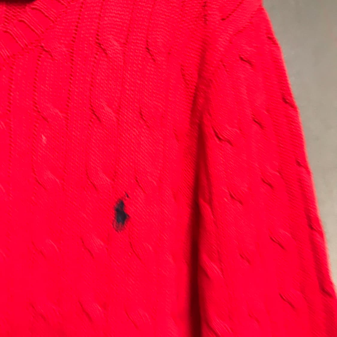 폴로 랄프로렌 케이블 니트 레드 XL18-20 상품이미지4