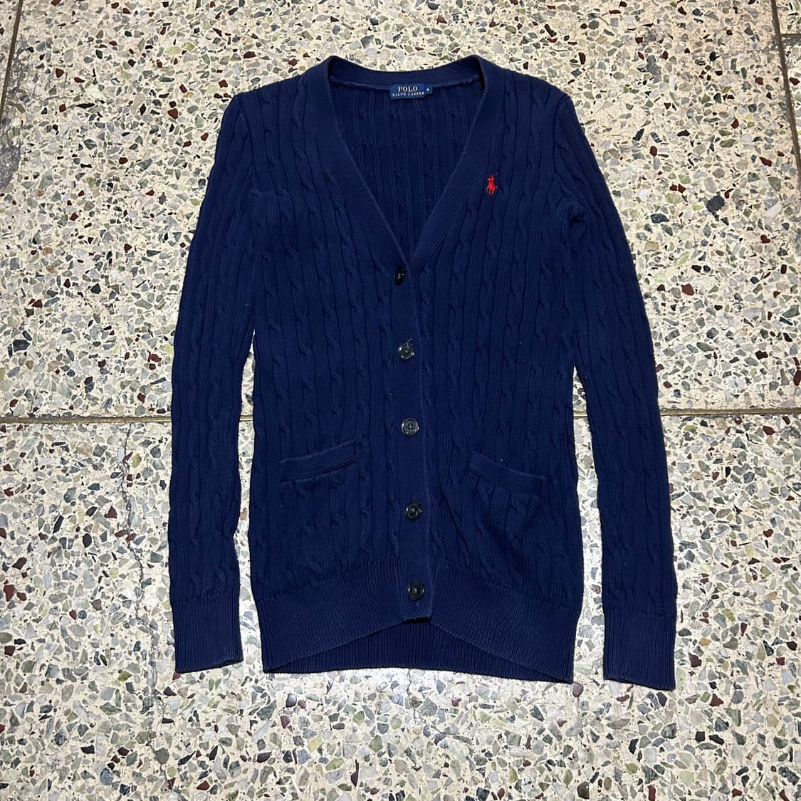 폴로 랄프로렌(POLO RalphLauren) 네이비 케이블 가디건 상품이미지1