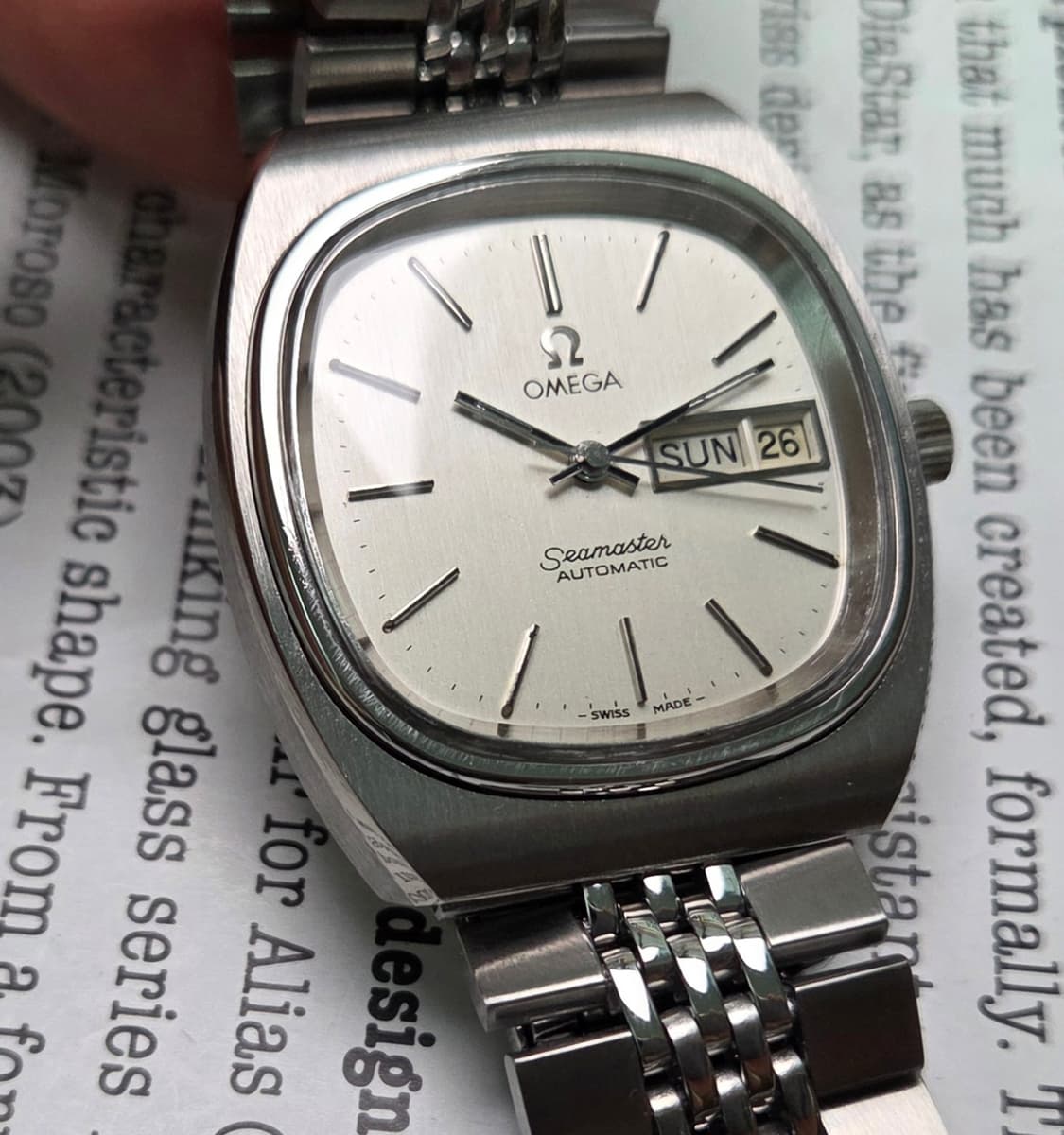 빈티지 오메가 씨마스터 테레비 데이데이트 순정 실버판 (일자형 브슬 ve 상품이미지1