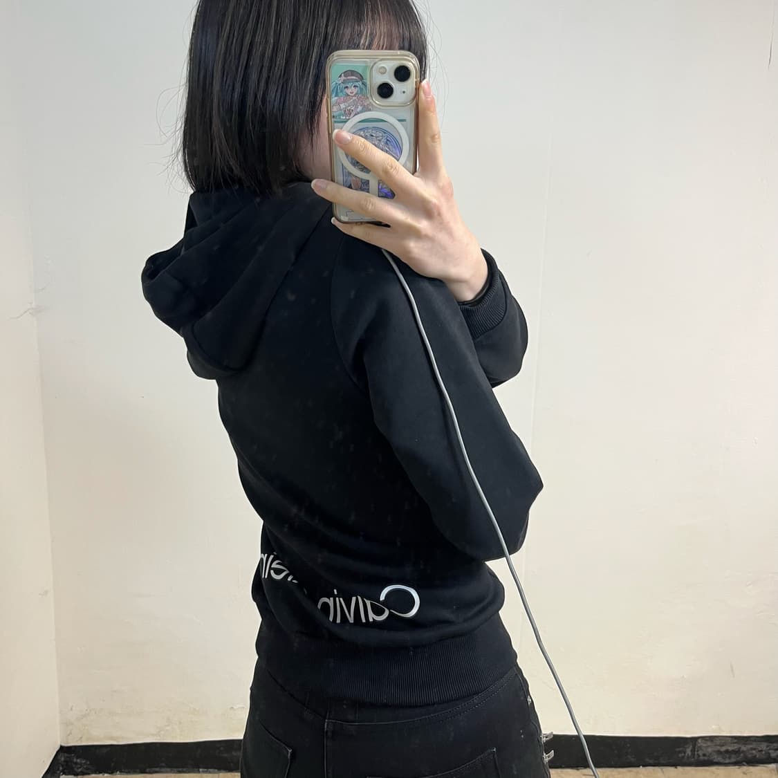 Calvin Klein black hood zip-up 상품이미지3