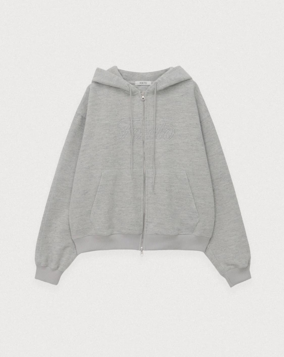 (택달린새상품) foeto 포에토 윈터링 울 후드집업 그레이 상품이미지1