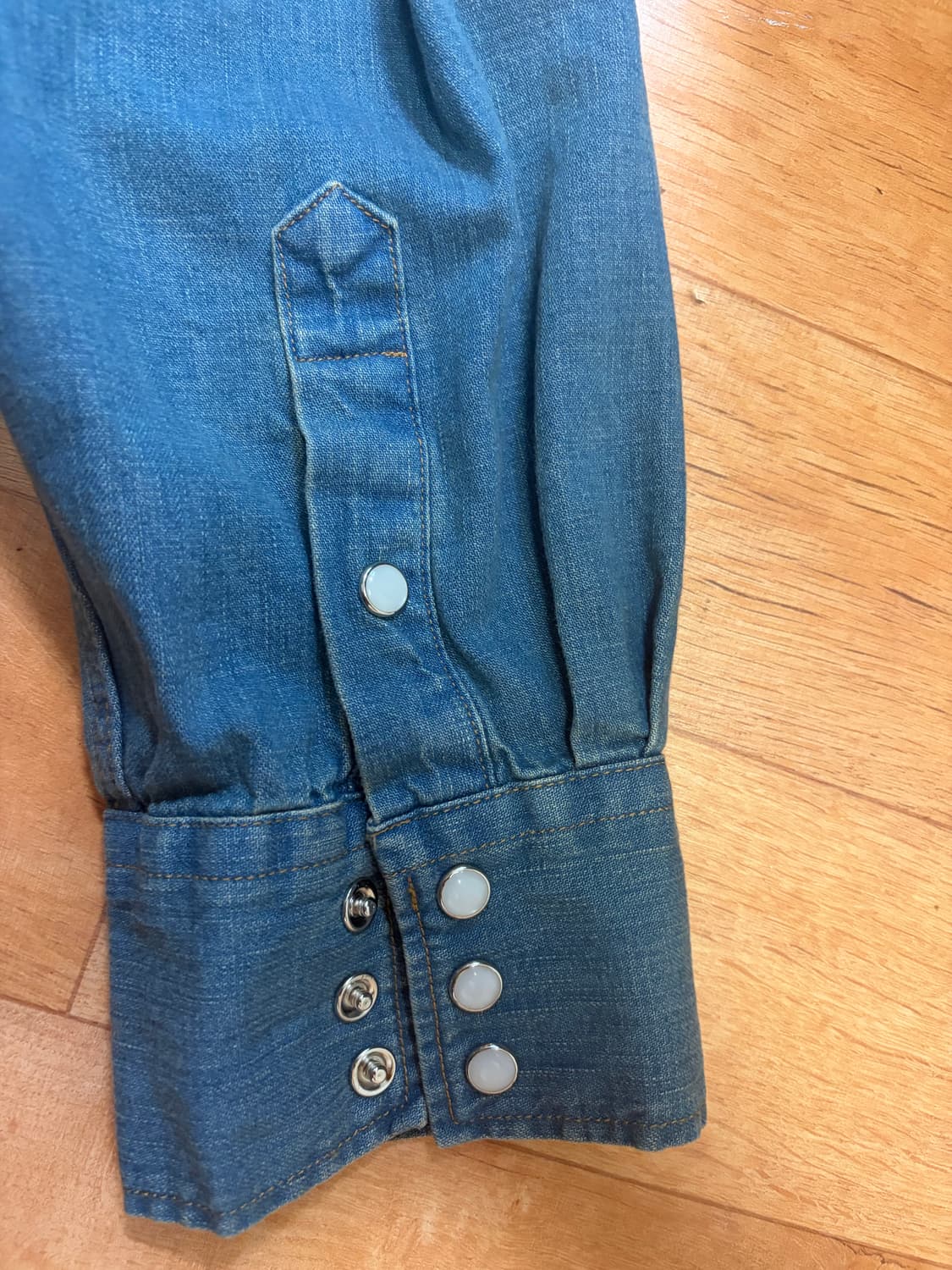 웨스턴 데님 셔츠(빈티지 인디고) 상품이미지3