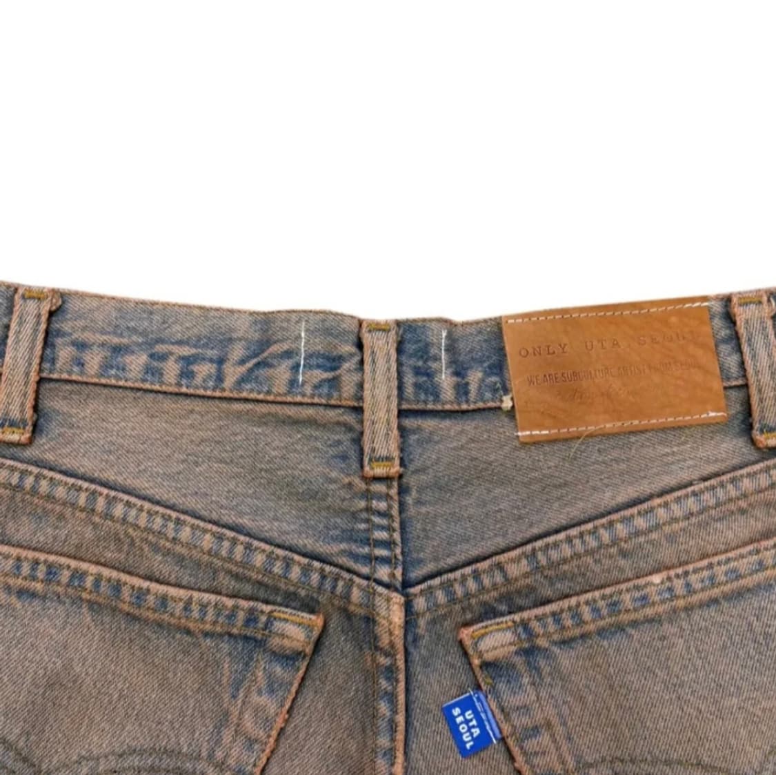 Orange camouflage Remake Denim skirt 상품이미지4