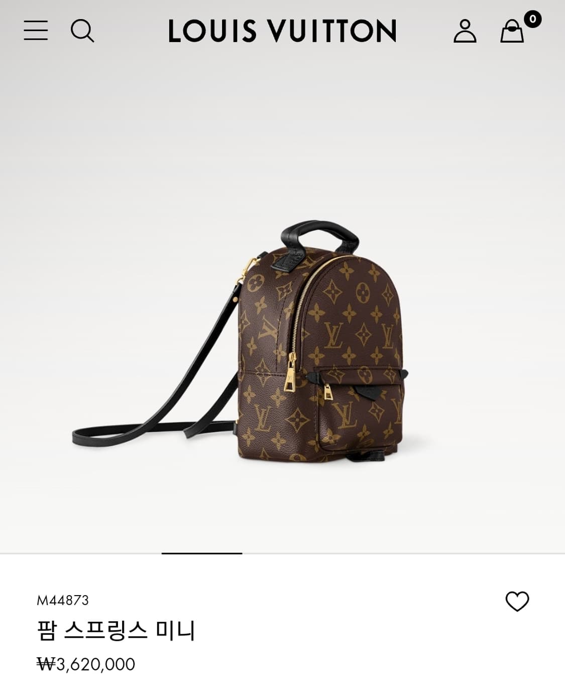 정품)급처상태좋음!루이비통 팜 스프링스 미니 백팩 가방 공홈가 362만원 상품이미지1