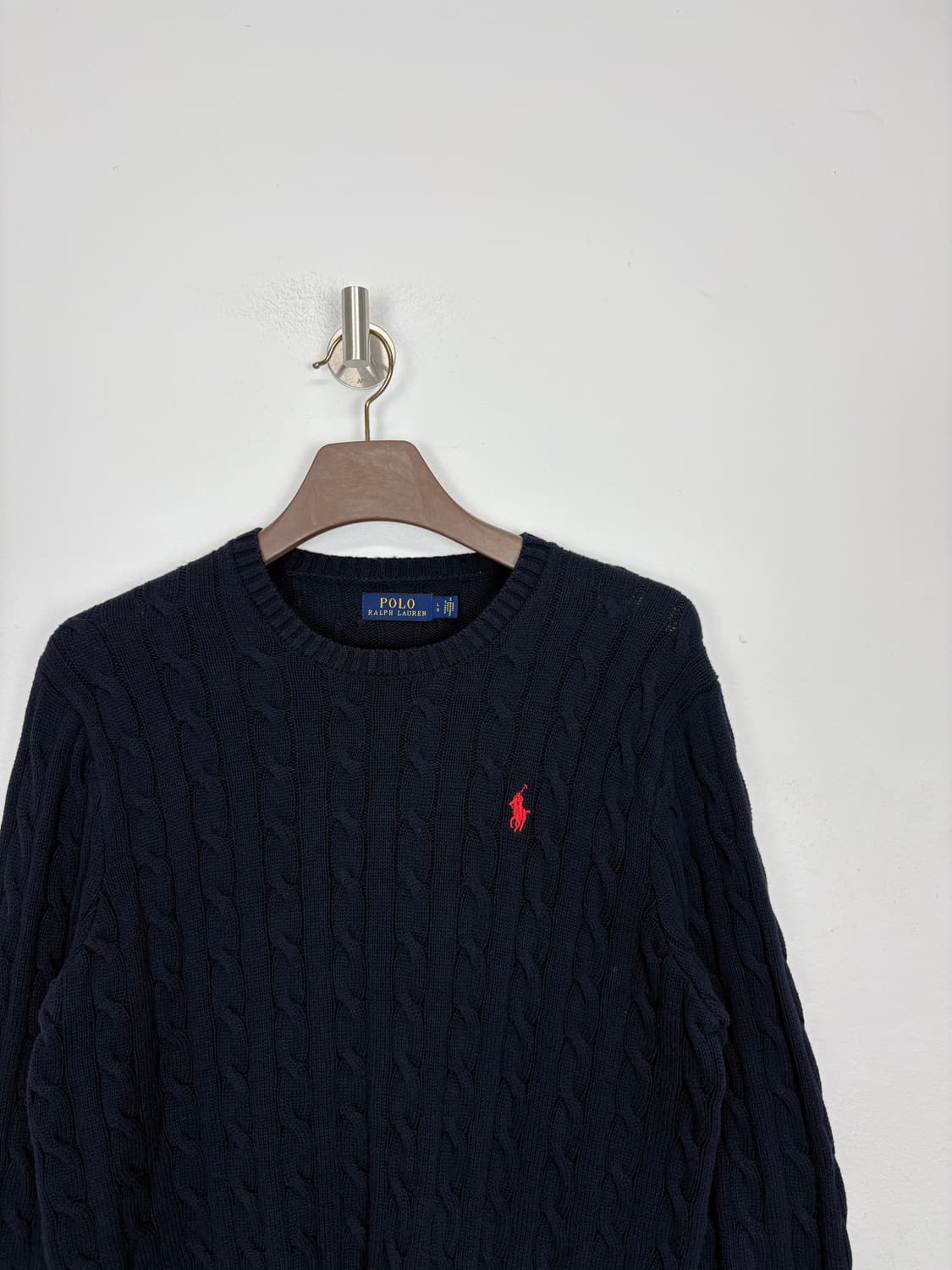  [2XL]POLO 폴로 네이비 라운드 꽈배기 니트  상품이미지2