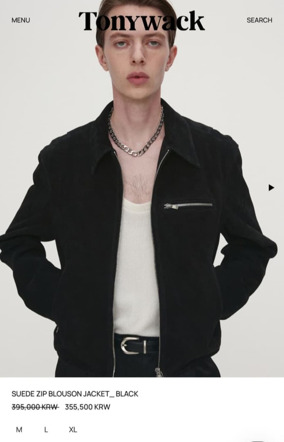 토니웩 스웨이드 자켓 블랙L 상품이미지1