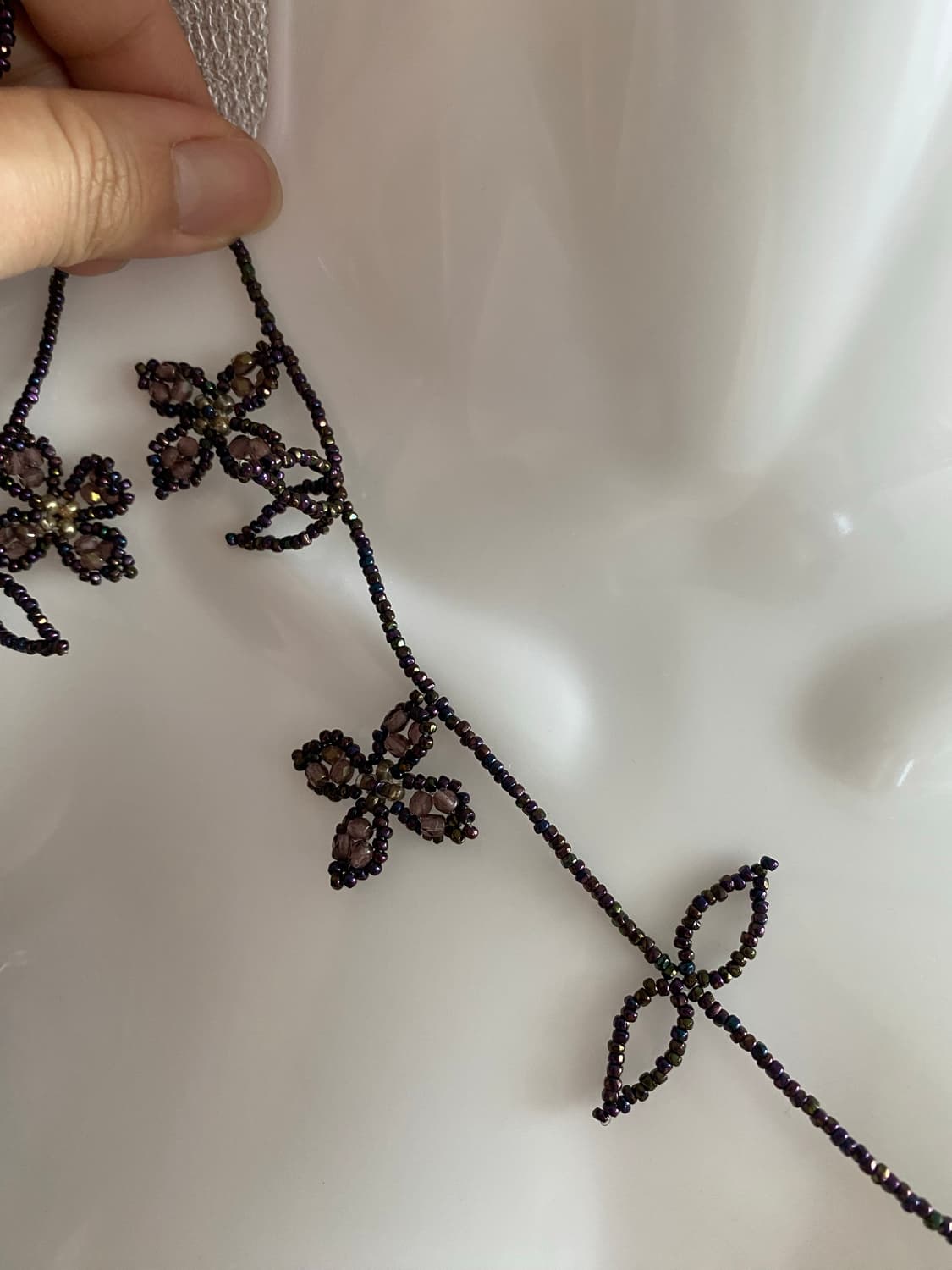 일본 수입 비즈 롱 목걸이 타이형 상품이미지7