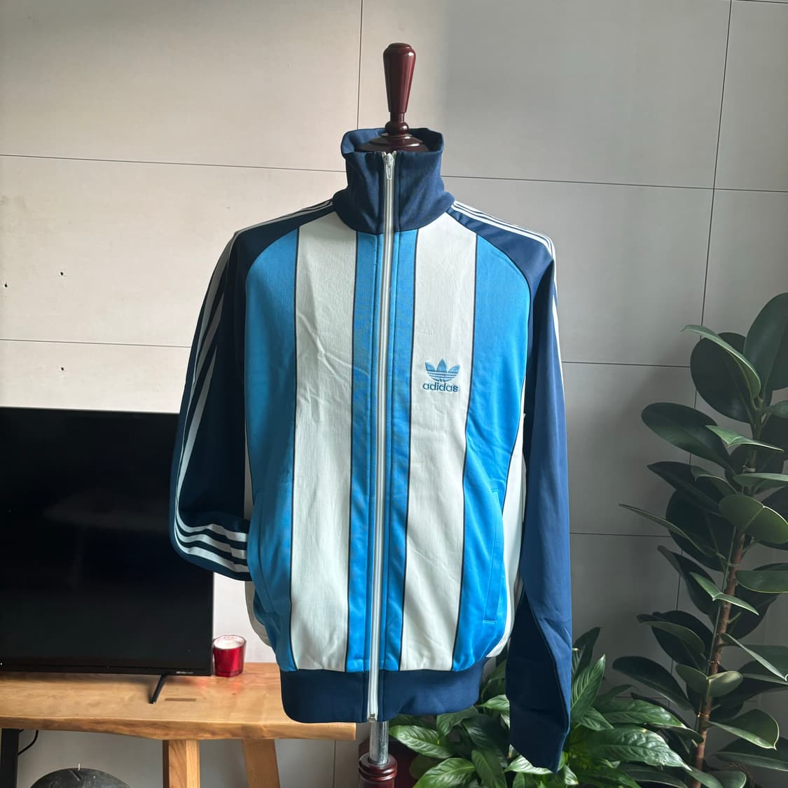 아디다스 트랙탑 자켓 블루/화이트 (레어 컬러+디자인) 상품이미지1