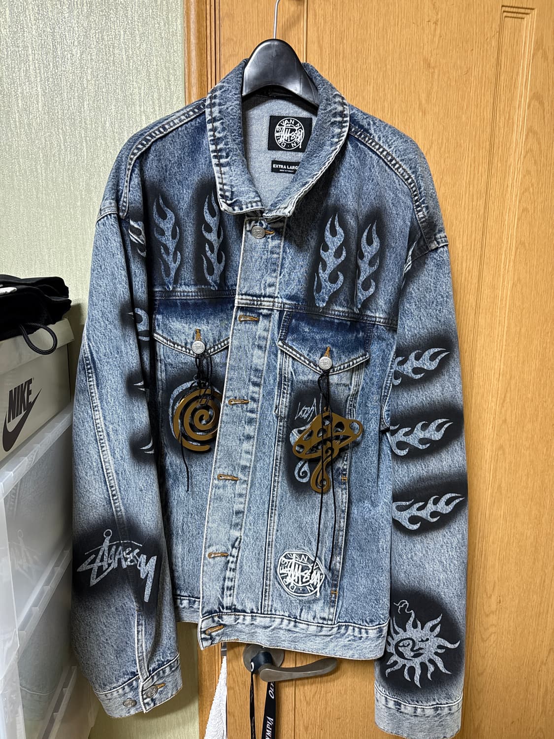 Stussy x Dries Van Noten Hand Stencilled 상품이미지1