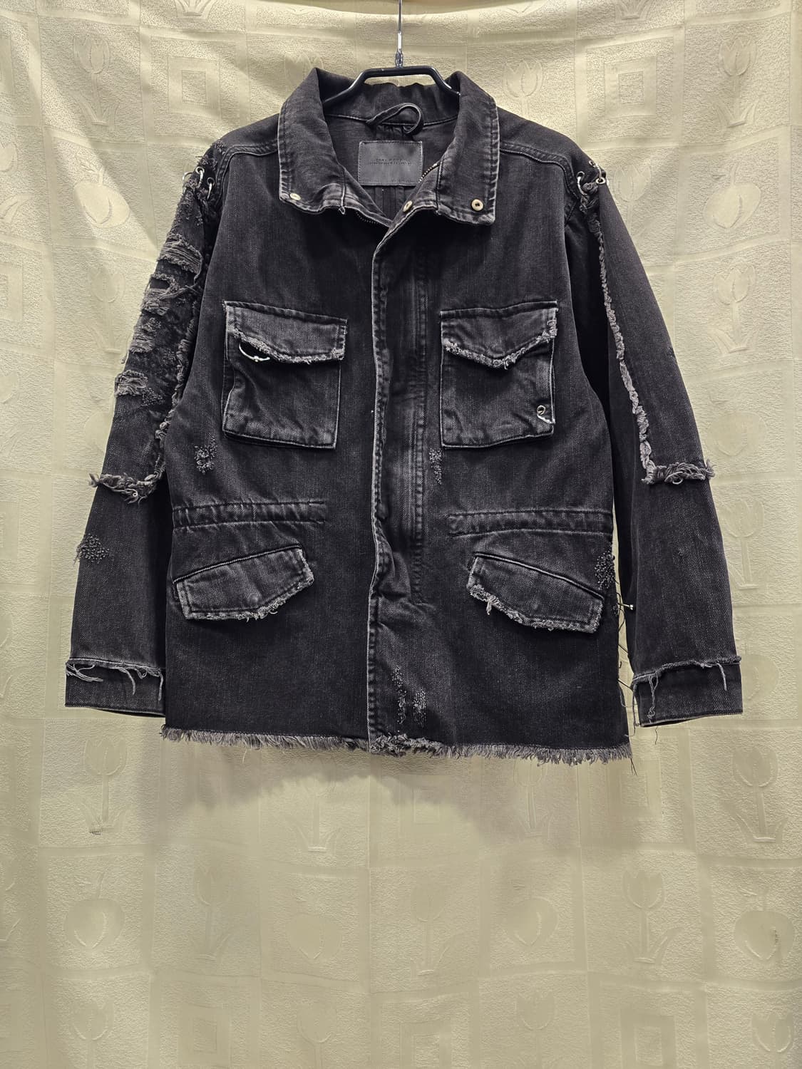 자라 ZARA 여성 데미지 흑청 그런지 바이커 자켓 XS ~S 상품이미지1