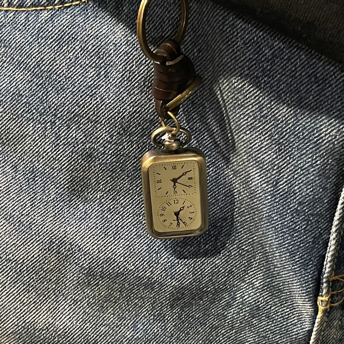 🕰️ Vintage Twin Clock Keyring 상품이미지3