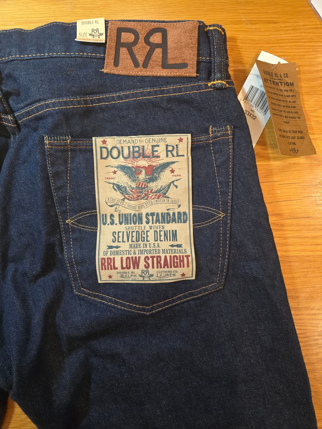 (새상품) 더블알엘 RRL 로우 스트레이트 셀비지 33인치 (33x32) 상품이미지1