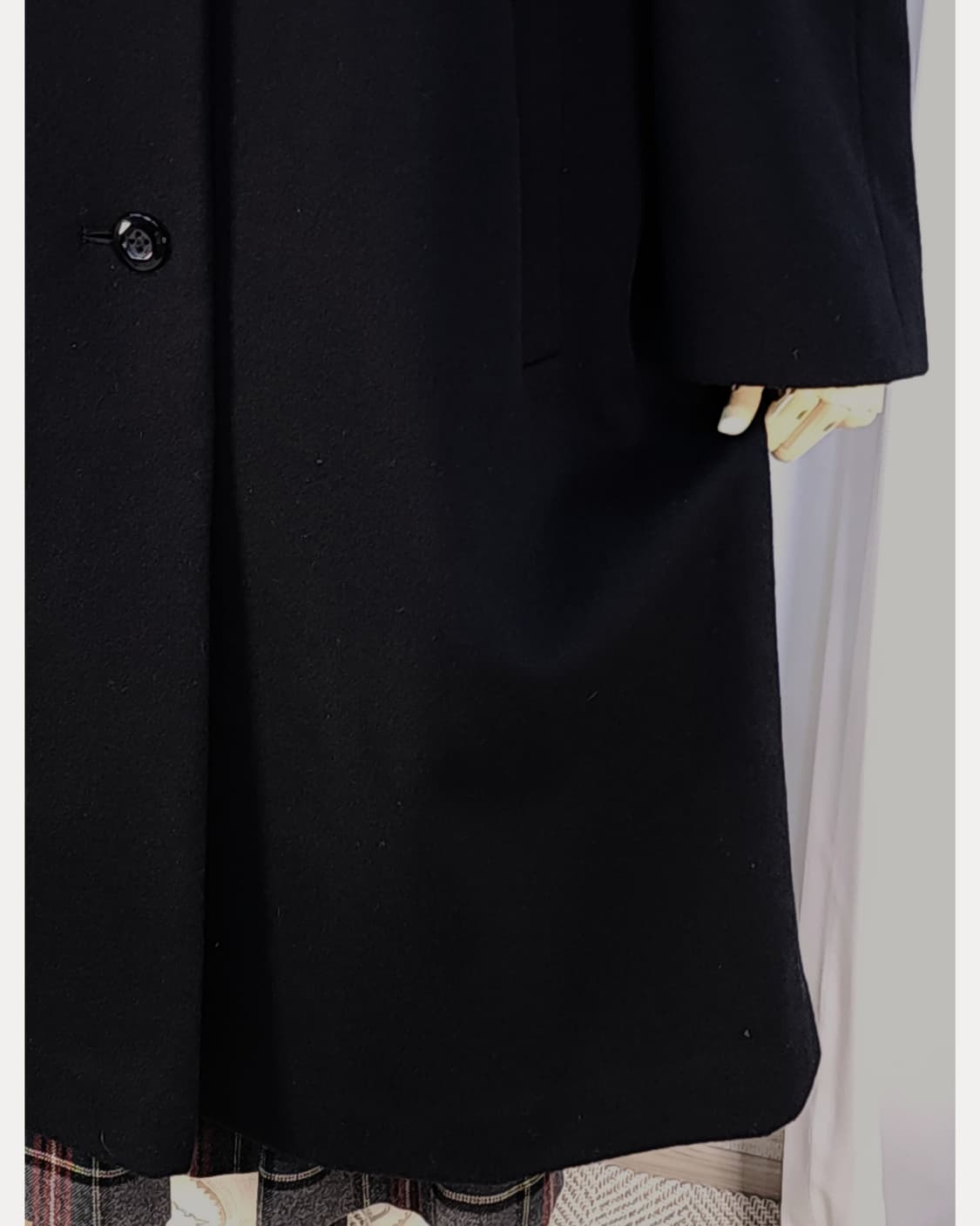 캐시미어100% 블랙코트 상품이미지7