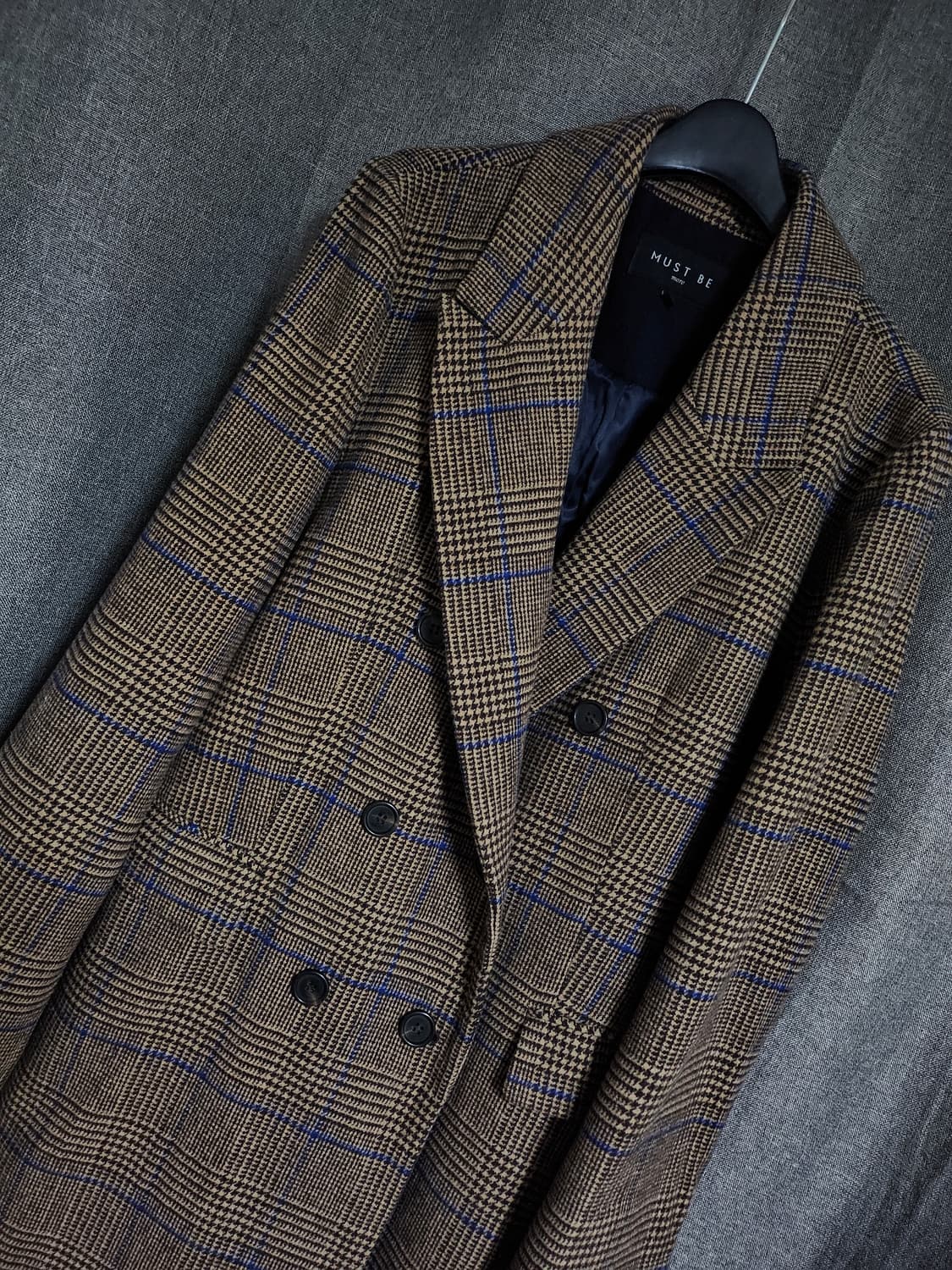 머스트비 체크 클래식 코트 상품이미지2