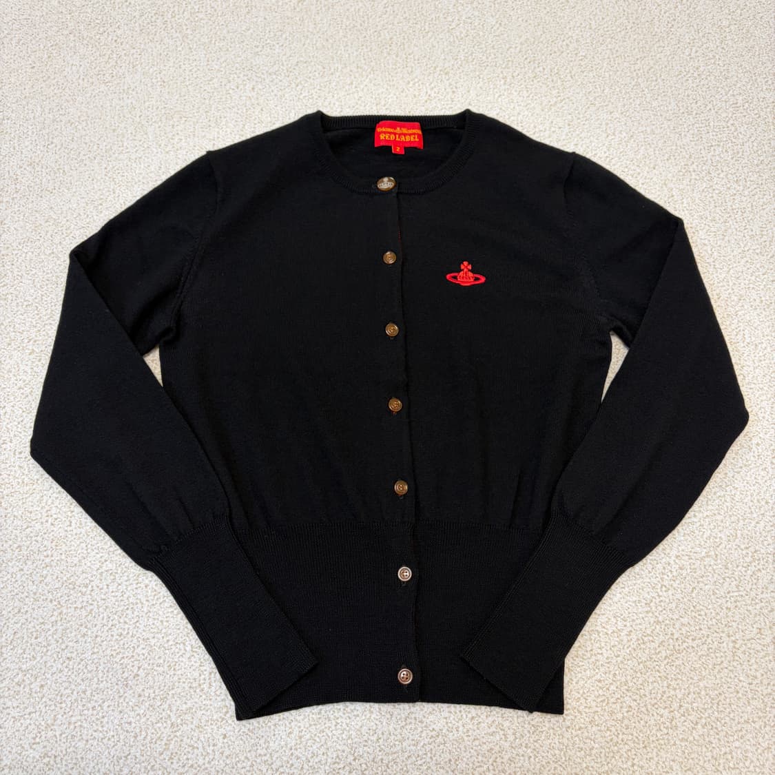 비비안웨스트우드 레드라벨 울 가디건 블랙 상품이미지1