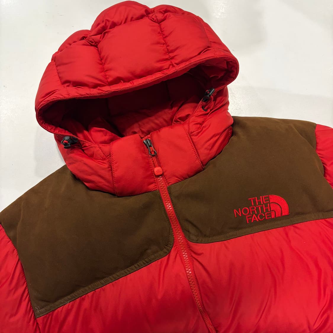 [100] 노스페이스 화이트라벨 마르코 눕시 패딩 레드 브라운 B396 상품이미지3
