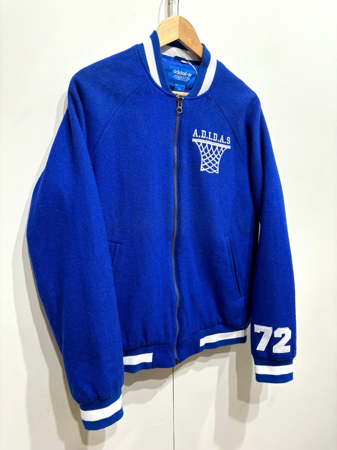 아디다스 ADIDAS 블루 바시티 자켓 72 상품이미지5