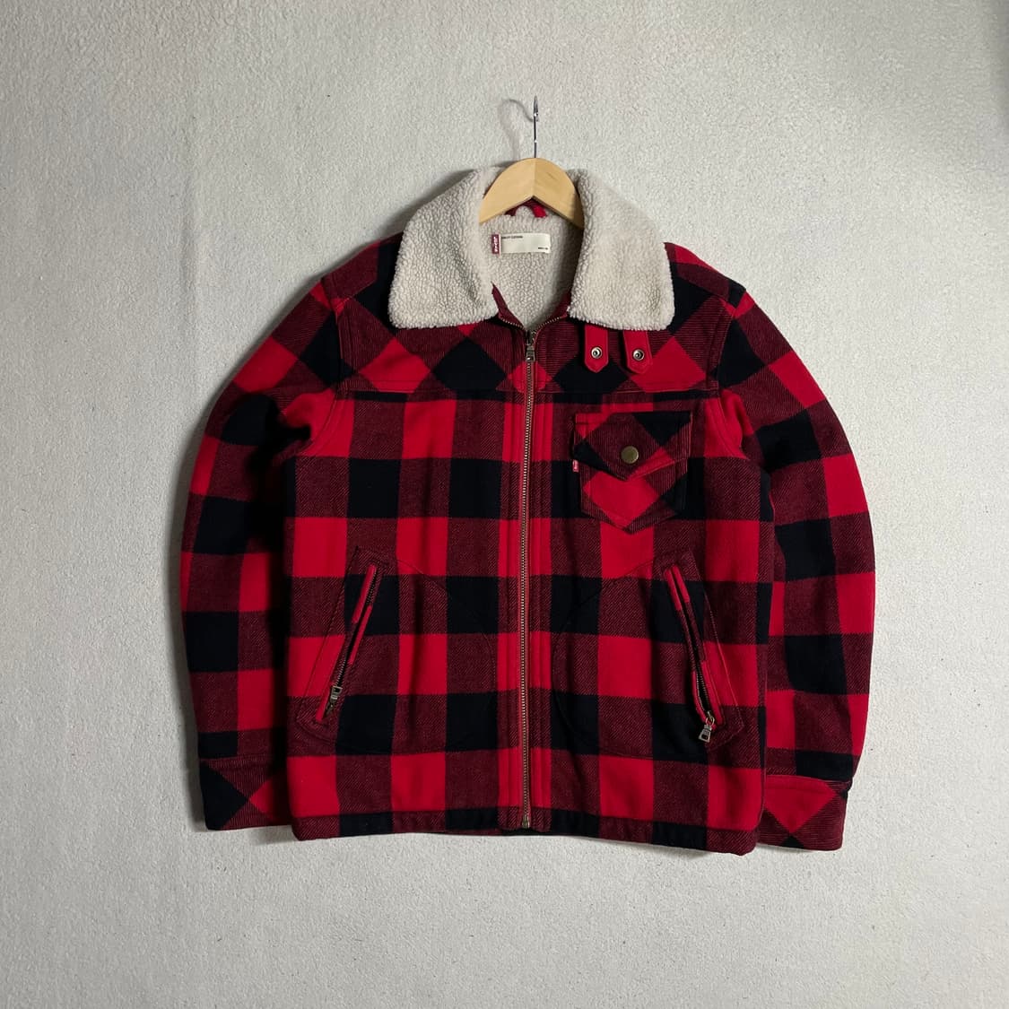 리바이스 00s 버팔로 쉐르파 양털 트러커 자켓 L 상품이미지1