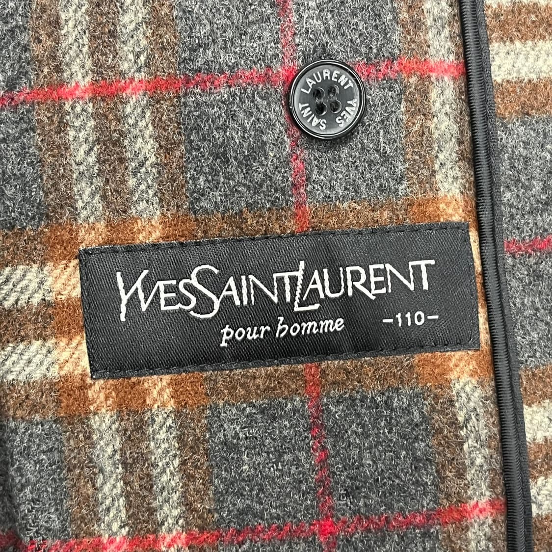 [정품/110] 입생로랑 블랙 울 집업 자켓 b16 상품이미지5