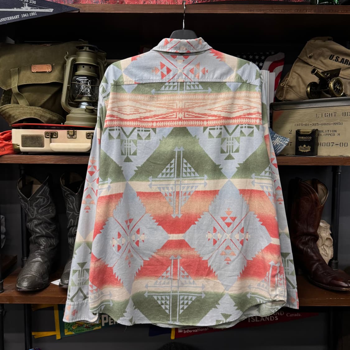 폴로 랄프로렌 네이티브 아즈텍 패턴 인디안 셔츠 N127 상품이미지2