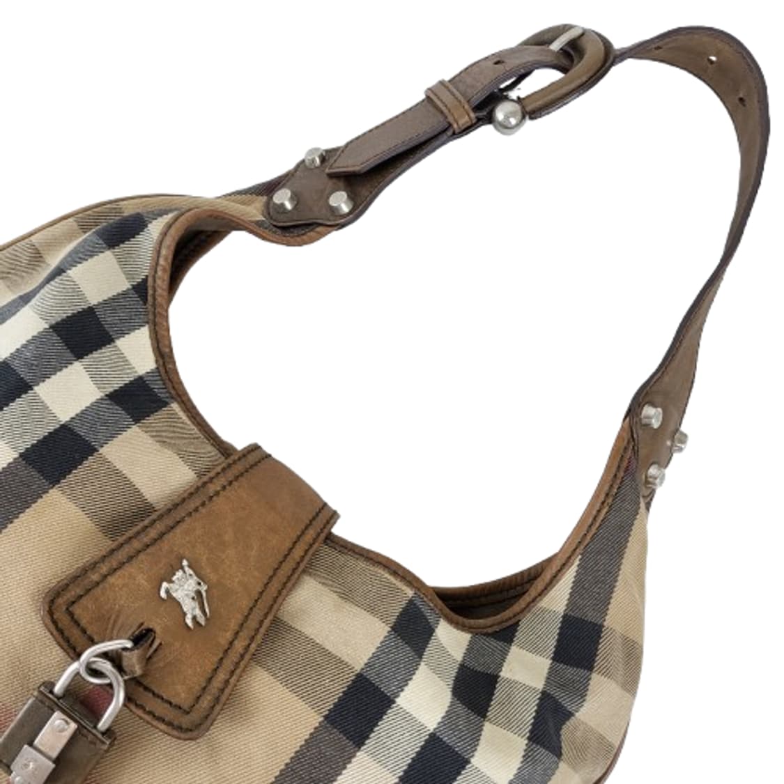 정품 버버리 노바체크 클래식 호보백 상품이미지8