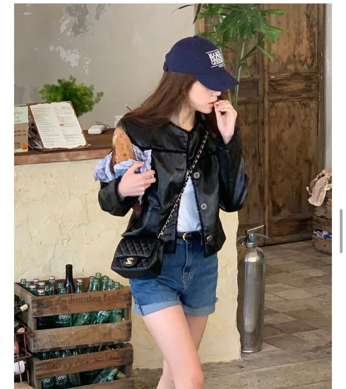 위드블룸 트위드 레더자켓 상품이미지1