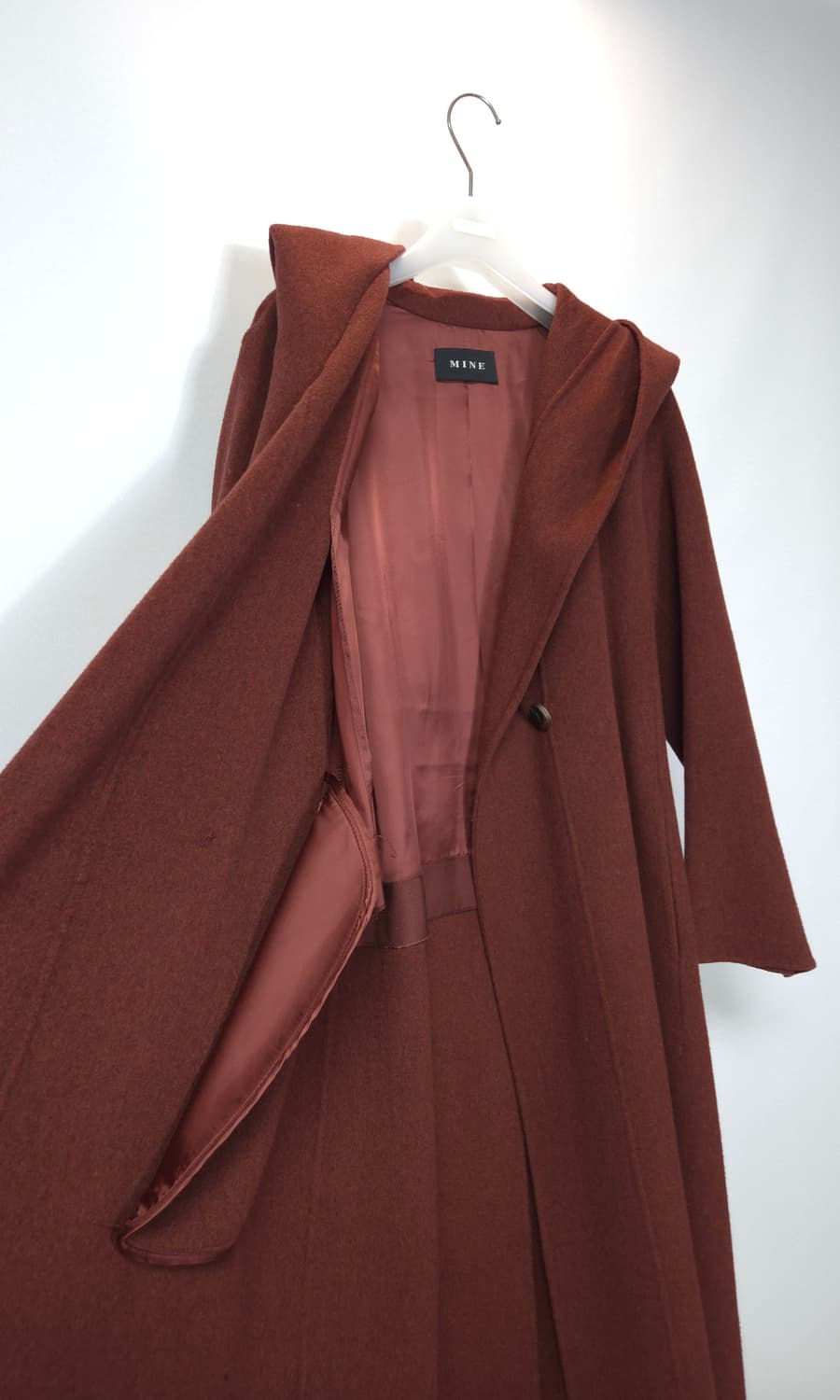 한섬 마인 캐시미어 블렌드 후드 롱코트 44~66 상품이미지6